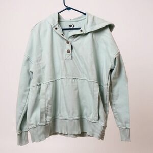SO The Lounge Life‎ Tunic Pullover Hoodie Light Aqua Size L